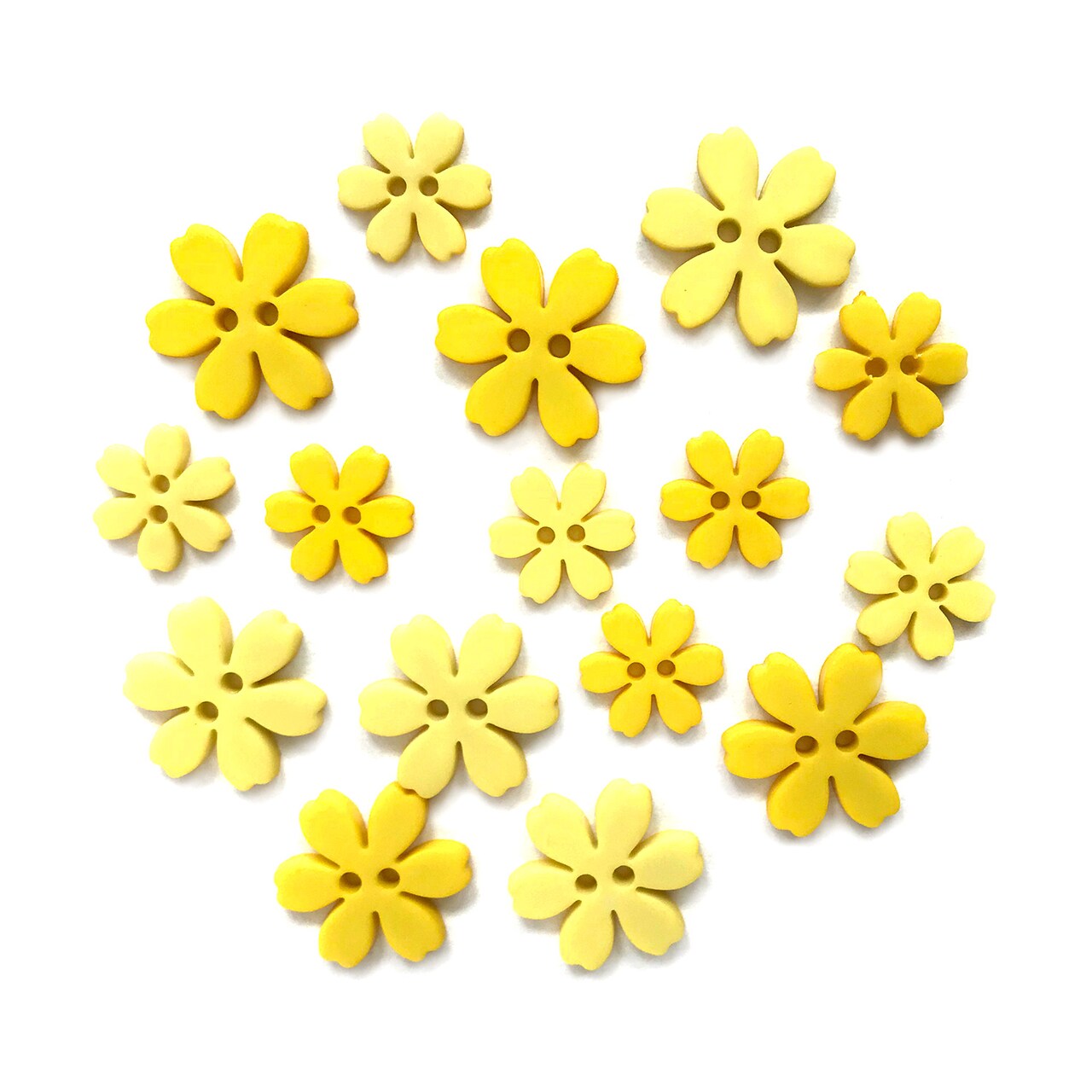 Buttons Galore and More Flower Shaped Novelty Buttons for Sewing & Craft - 48 Buttons